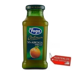 11x Yoga Bar Albicocca Aprikosen Fruchtsaft Glasflasche 200ml - SONDERANGEBOT
