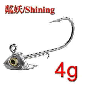 2020 New GIKEN Black Minnow BUMBLEHEAD Shank Jig Head Hooks Soft plastic Swimbait Shad Lure Fishing