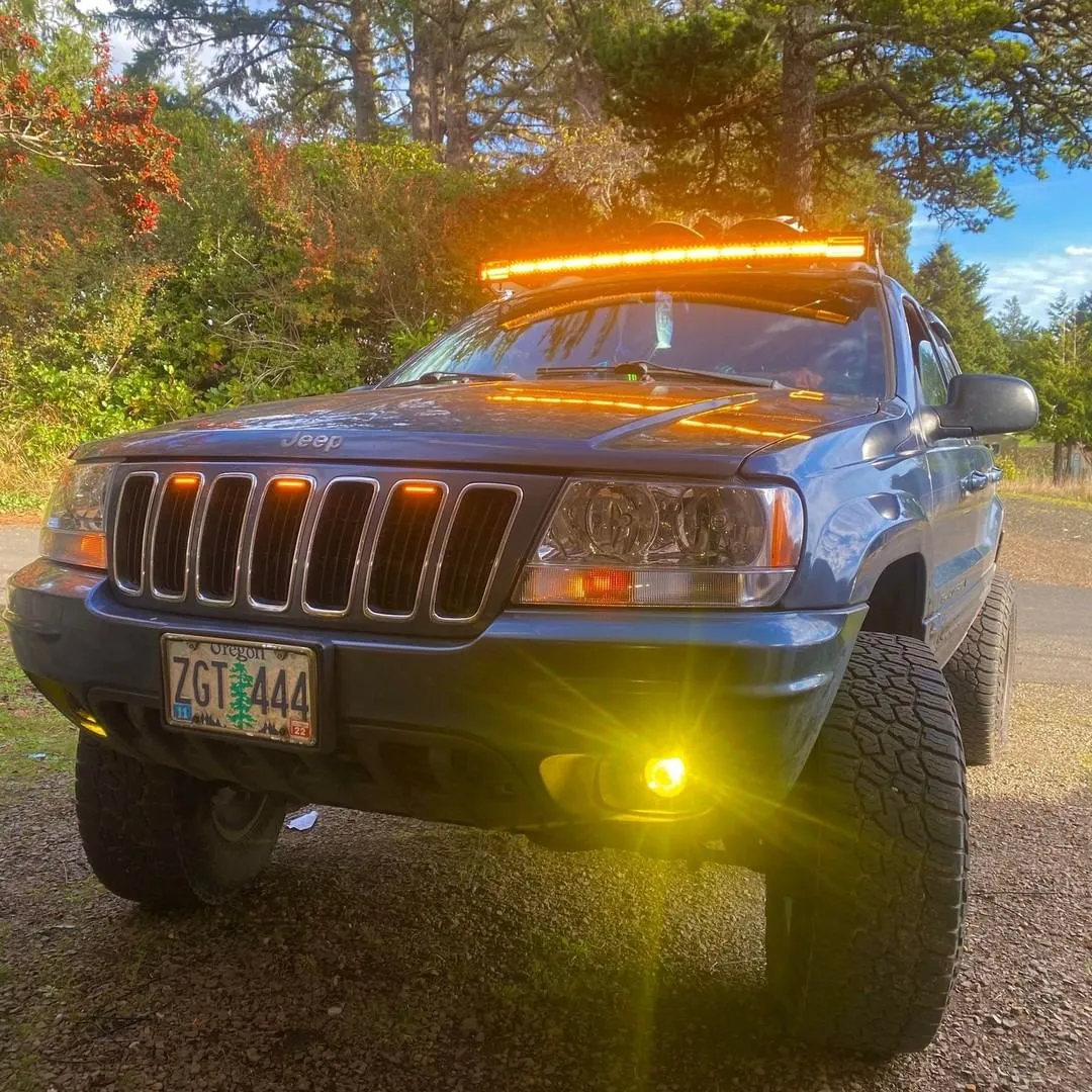 6 Modes Series Amber And White Led Light Barscurved