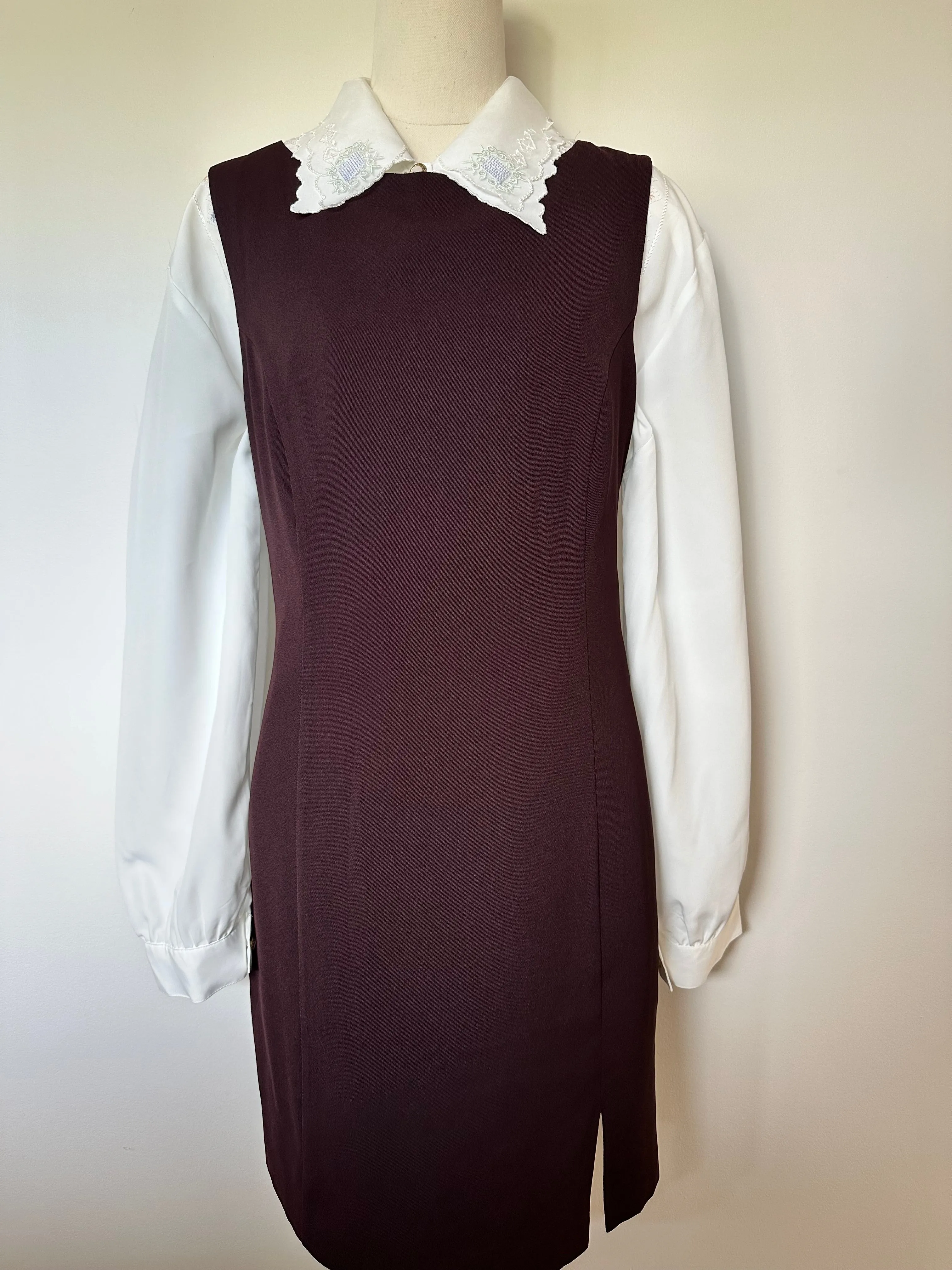 90s Plum Blase Mini Dress (12-14)