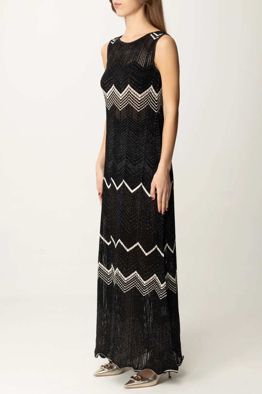 Abito In Maglia Zig-zag