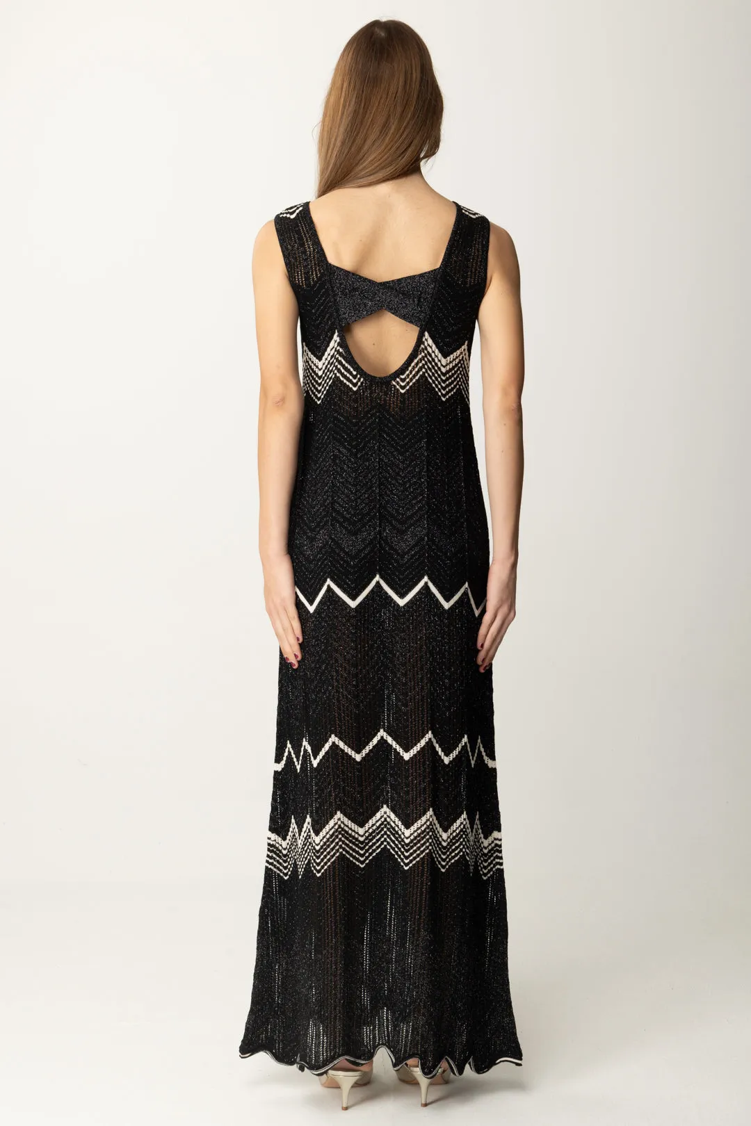 Abito In Maglia Zig-zag
