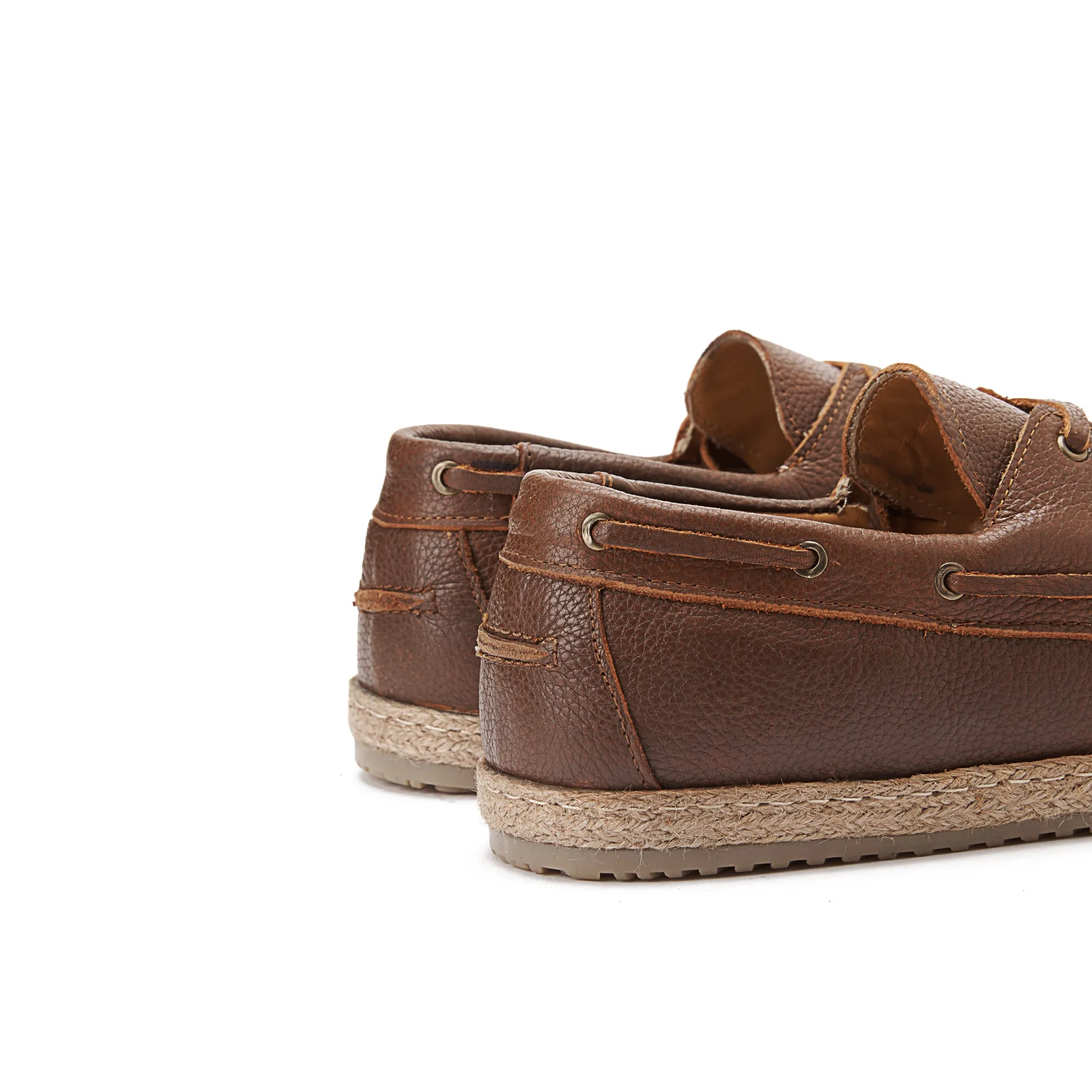 Achilles | Espadrille Boat  - Leather Havan