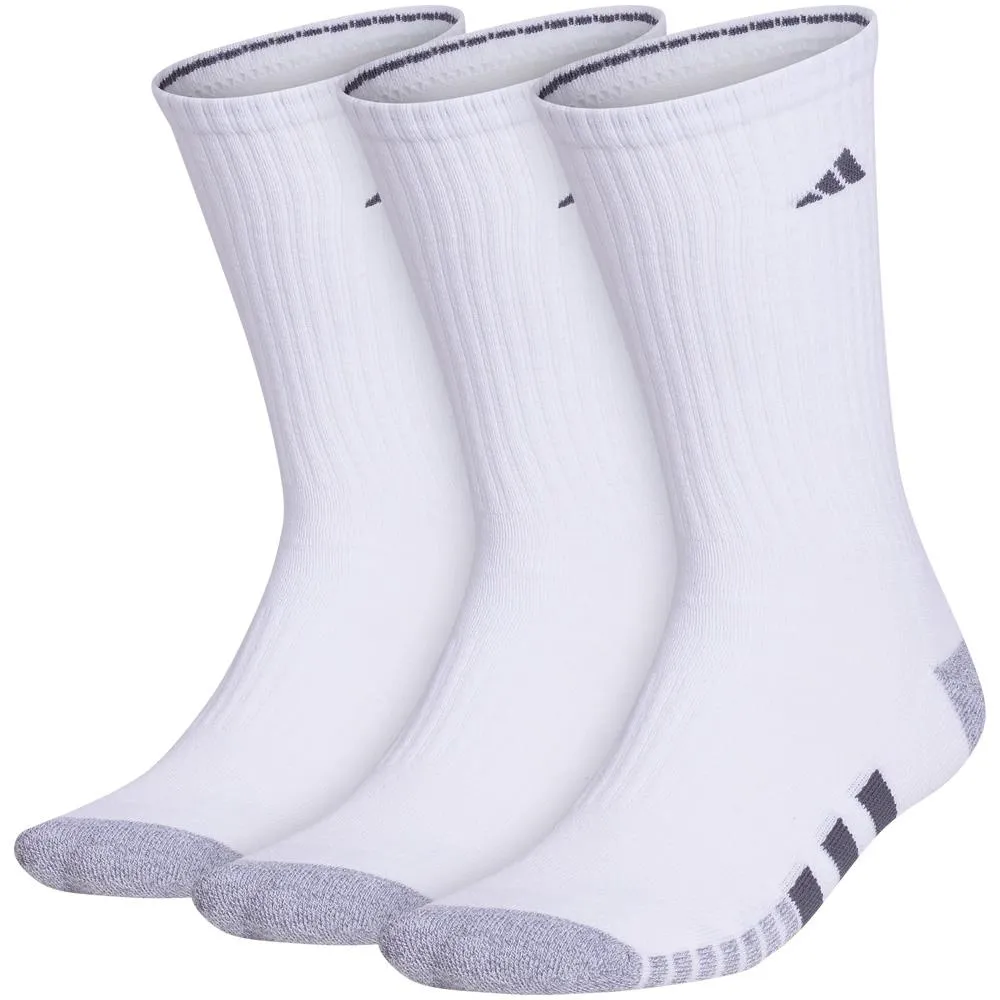 adidas Cushioned Crew 3 Pack Socks - White