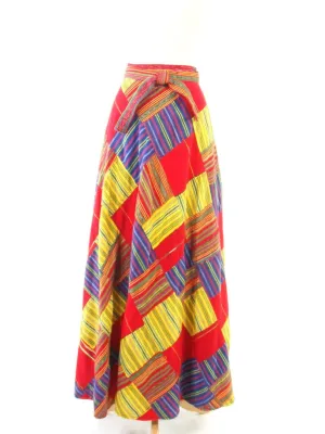 African Patchwork Maxi Skirt