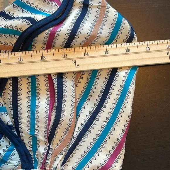 Anthropologie Girls From Savoy Nautical Striped Silk Dress Sz 4 Party Casual EUC