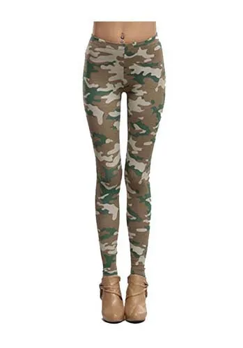 Army Green Camouflage Leggings