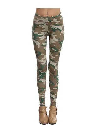 Army Green Camouflage Leggings