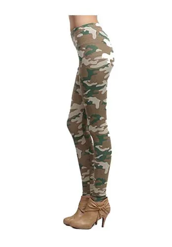 Army Green Camouflage Leggings