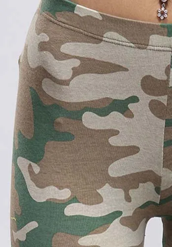 Army Green Camouflage Leggings