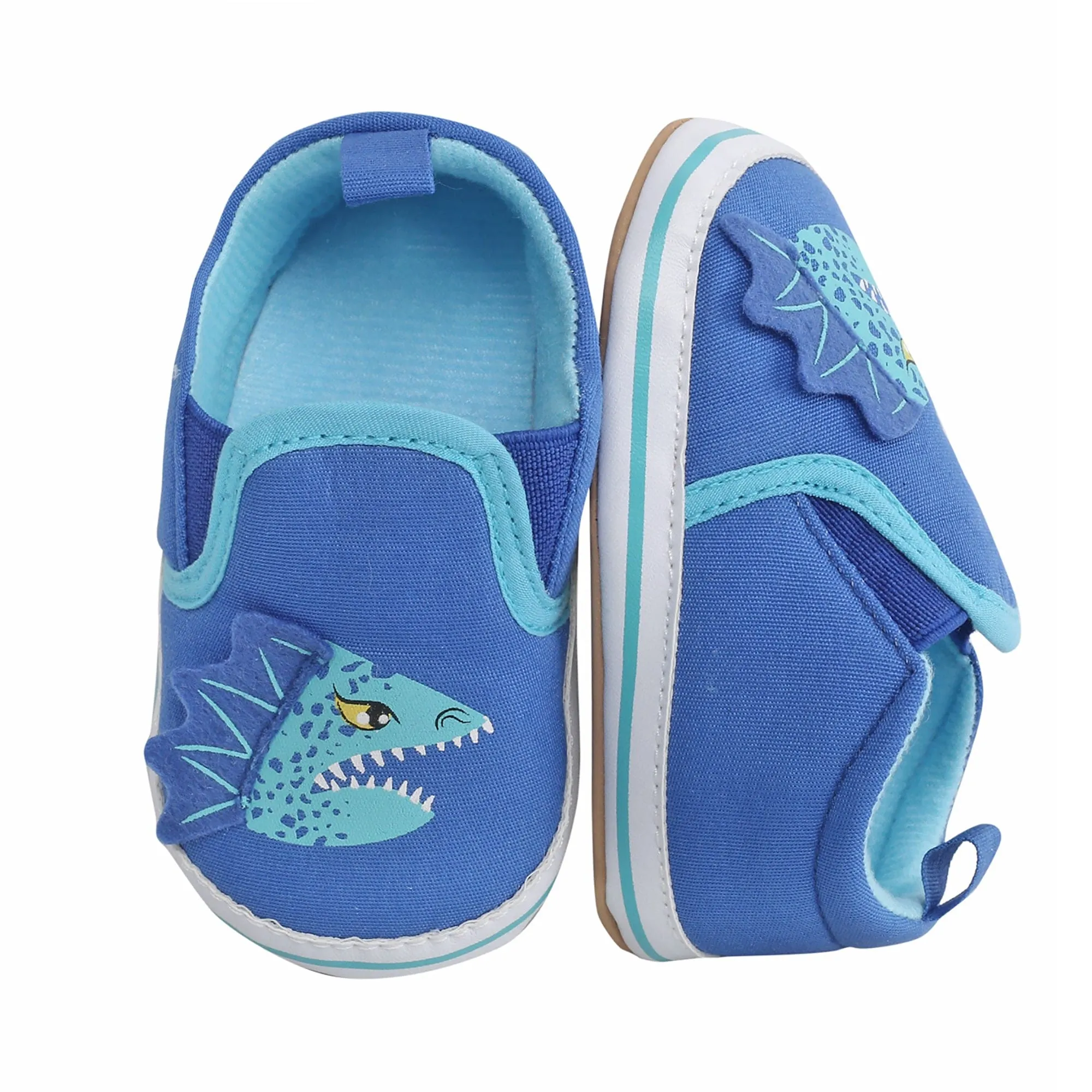 Baby Moo Monster Blue Slip-On Booties
