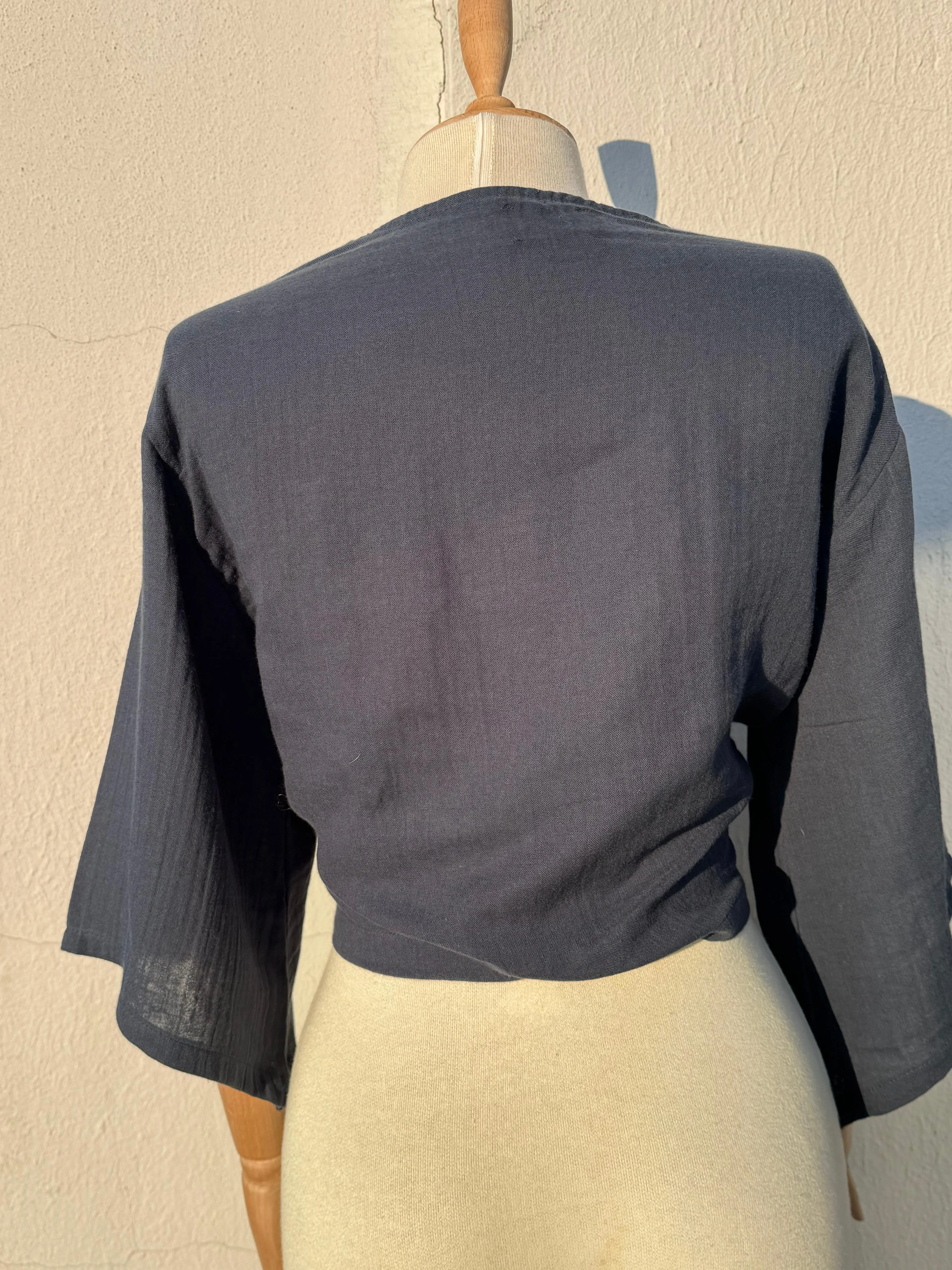Bali Wrap Top - Vintage Navy