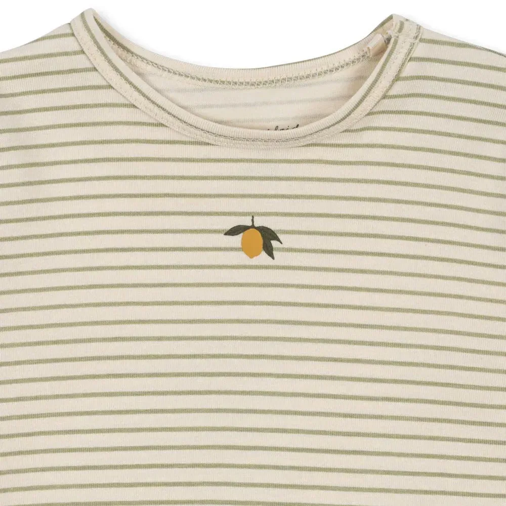 Basic Cotton Onesie (Tea Stripe)