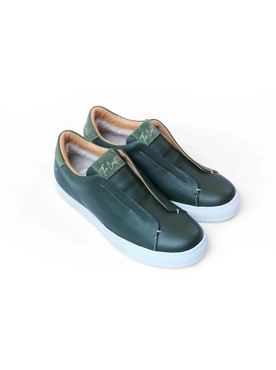 Beni Slip-In with lambskin lining in green
