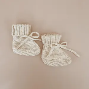 BLOSSOM & PEAR BABY KNIT BOOTIES HONEY
