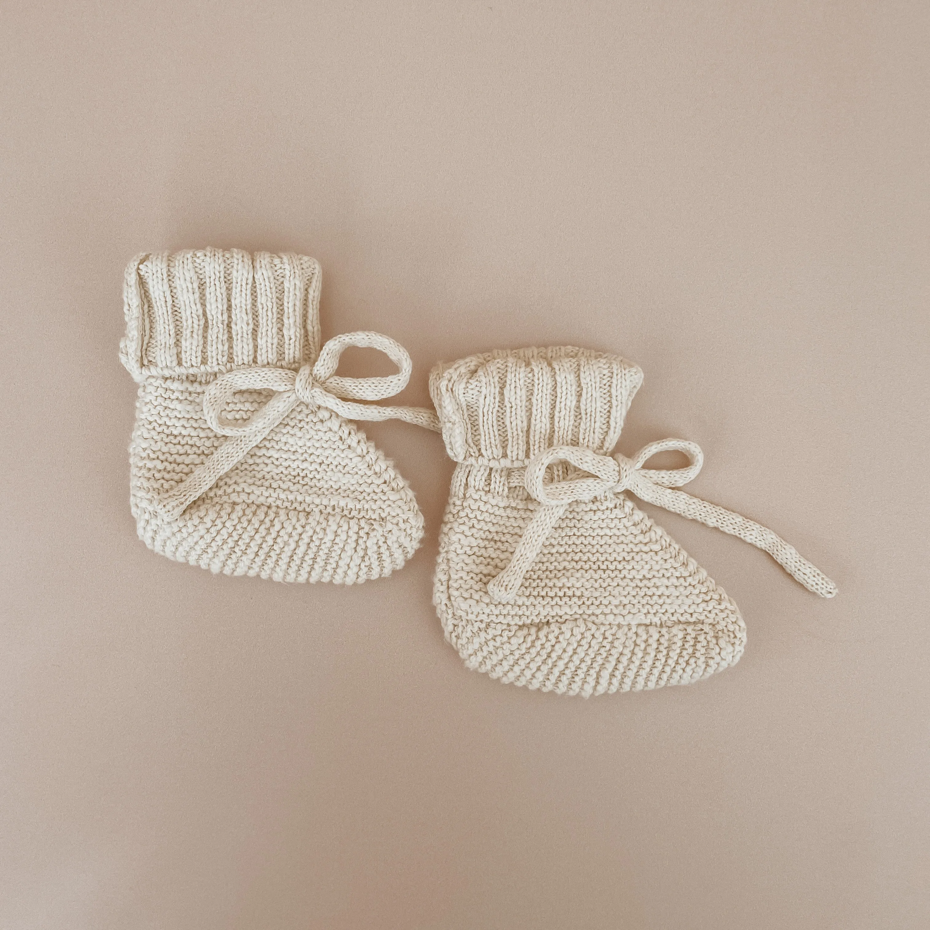 BLOSSOM & PEAR BABY KNIT BOOTIES HONEY