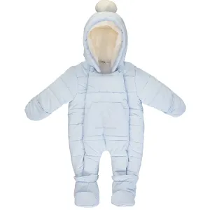 Blue Padded Baby Snowsuit