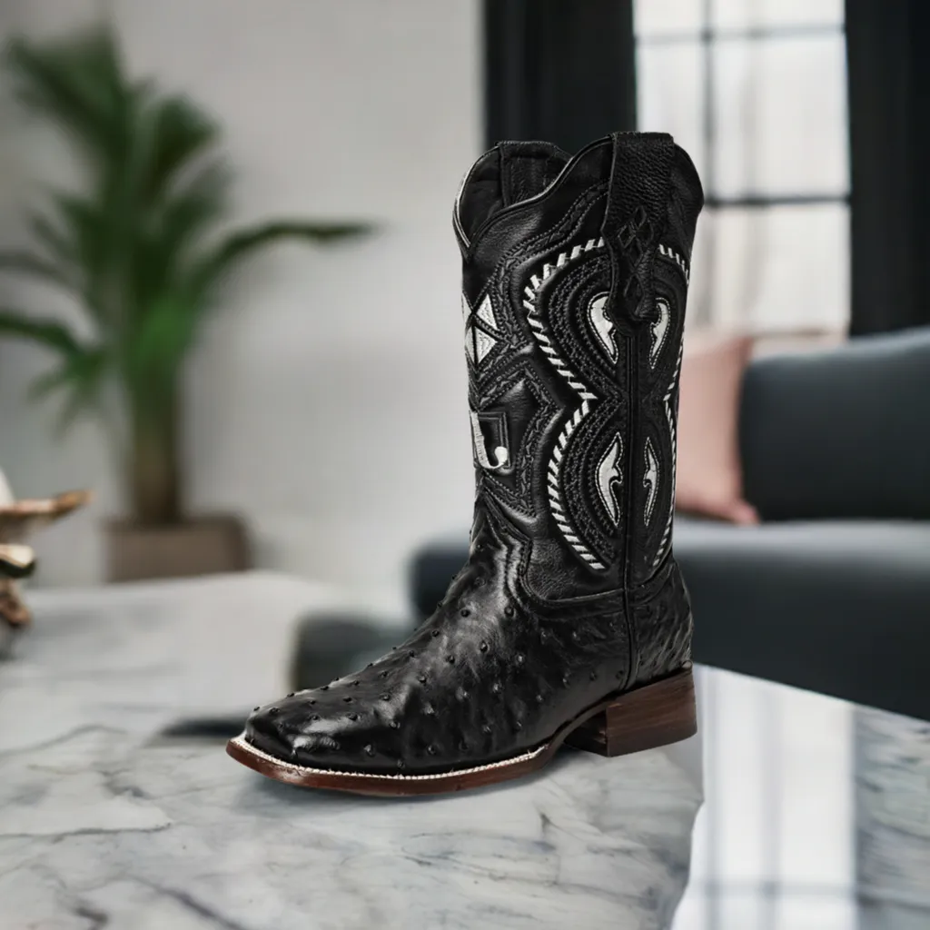 Botas Vaqueras Rodeo Exoticas de Avestruz Original para Hombre 'Joe Boots' - ID: 703NE