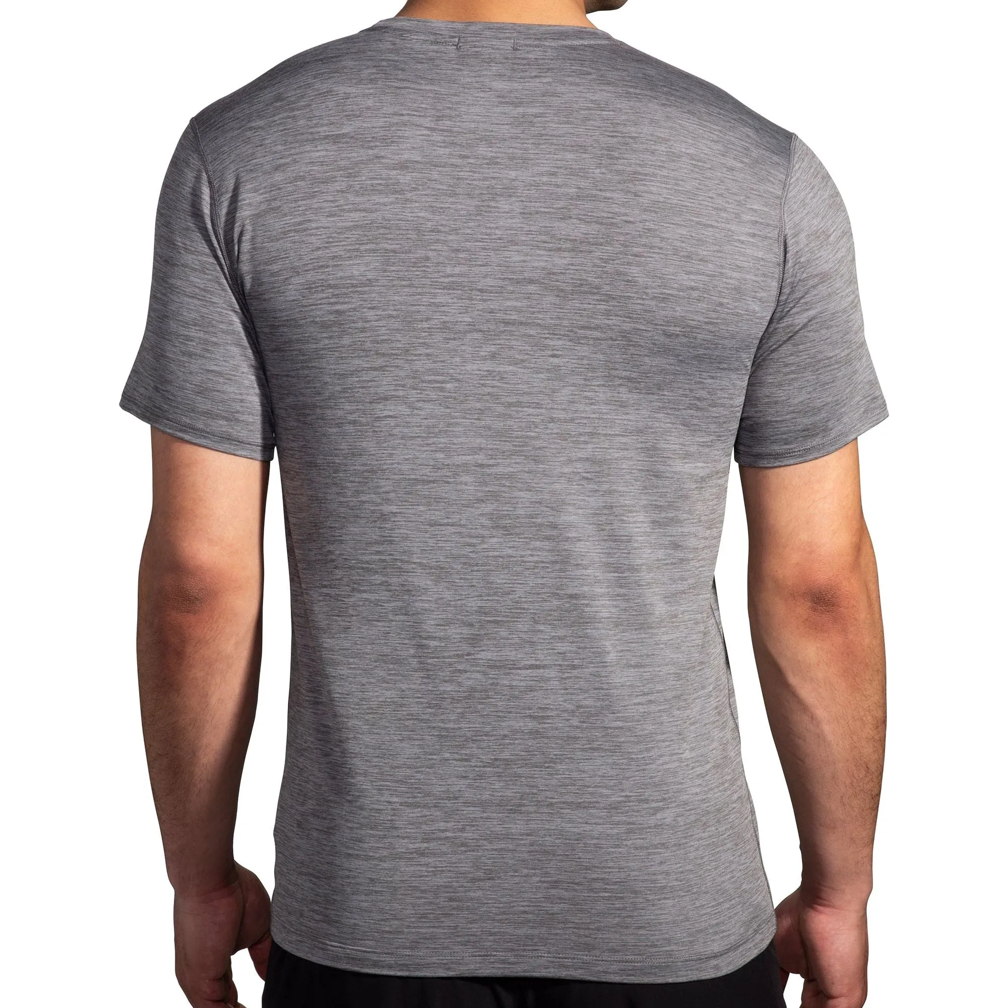 Brooks Luxe Short Sleeve Mens Running Top - Grey