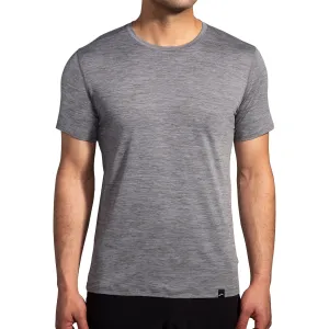 Brooks Luxe Short Sleeve Mens Running Top - Grey