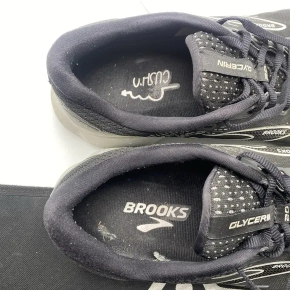 Brooks Shoes Men Size 11 Glycerin 20 Black Athletic Road Running Sneakers 3992