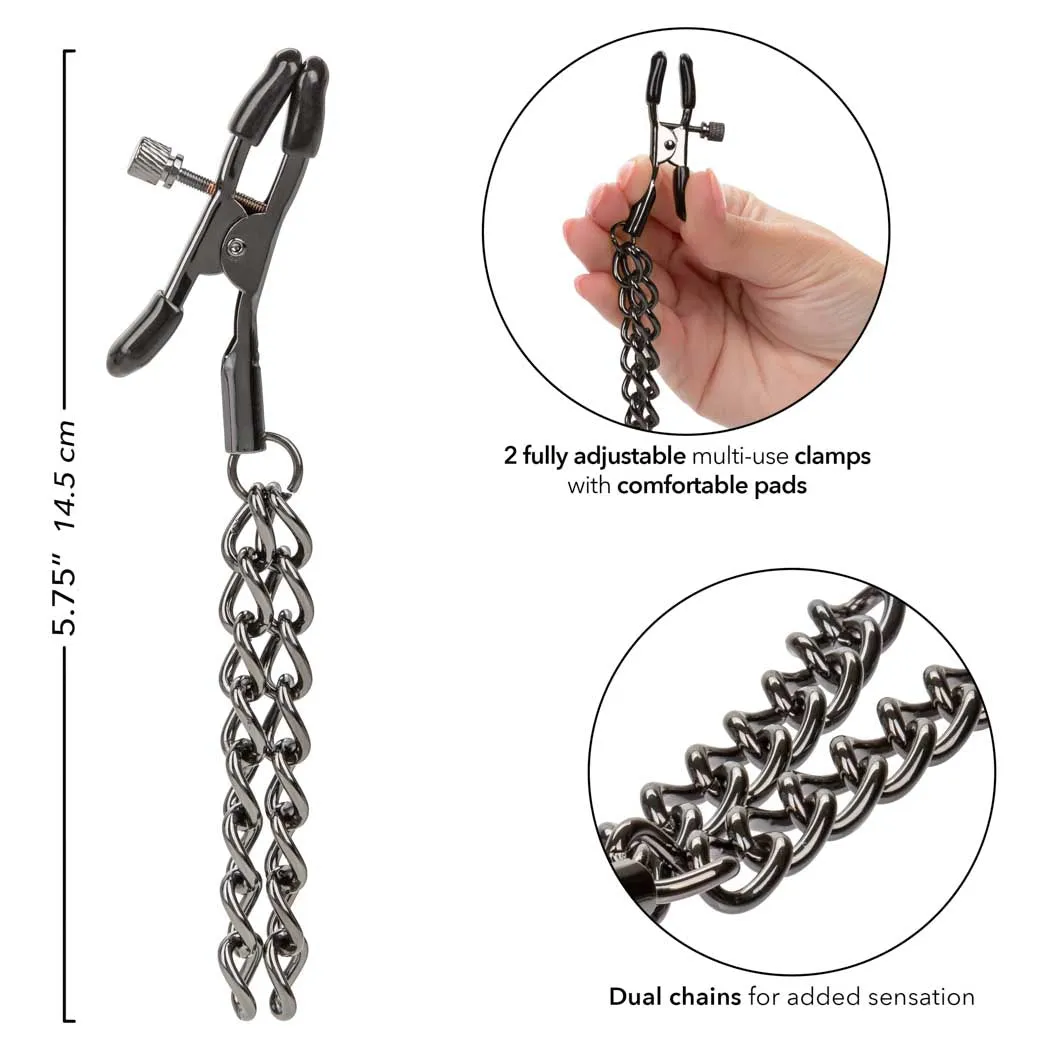 CalExotics Euphoria Collection Chain Nipple Clamps