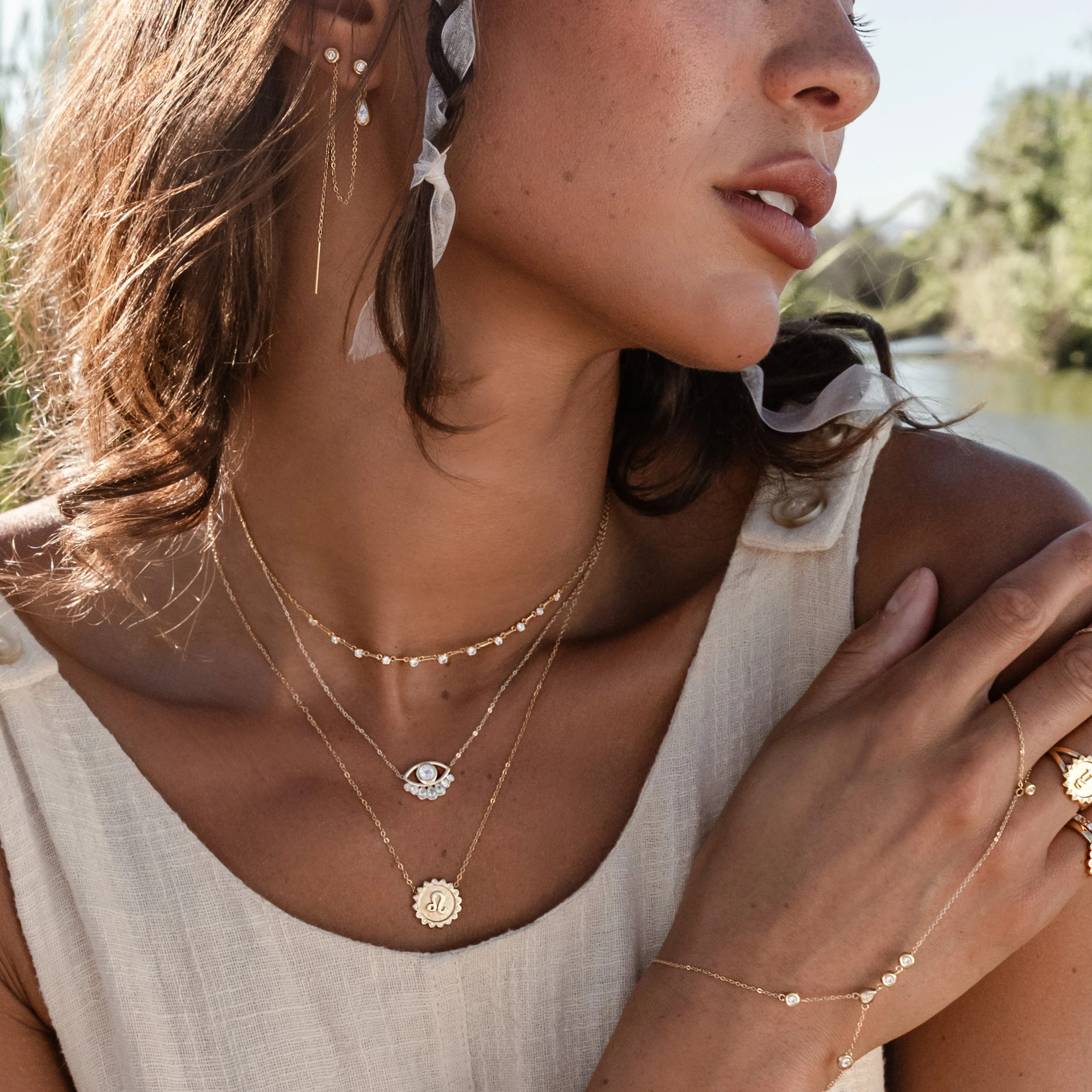 Cancer Sun Zodiac necklace