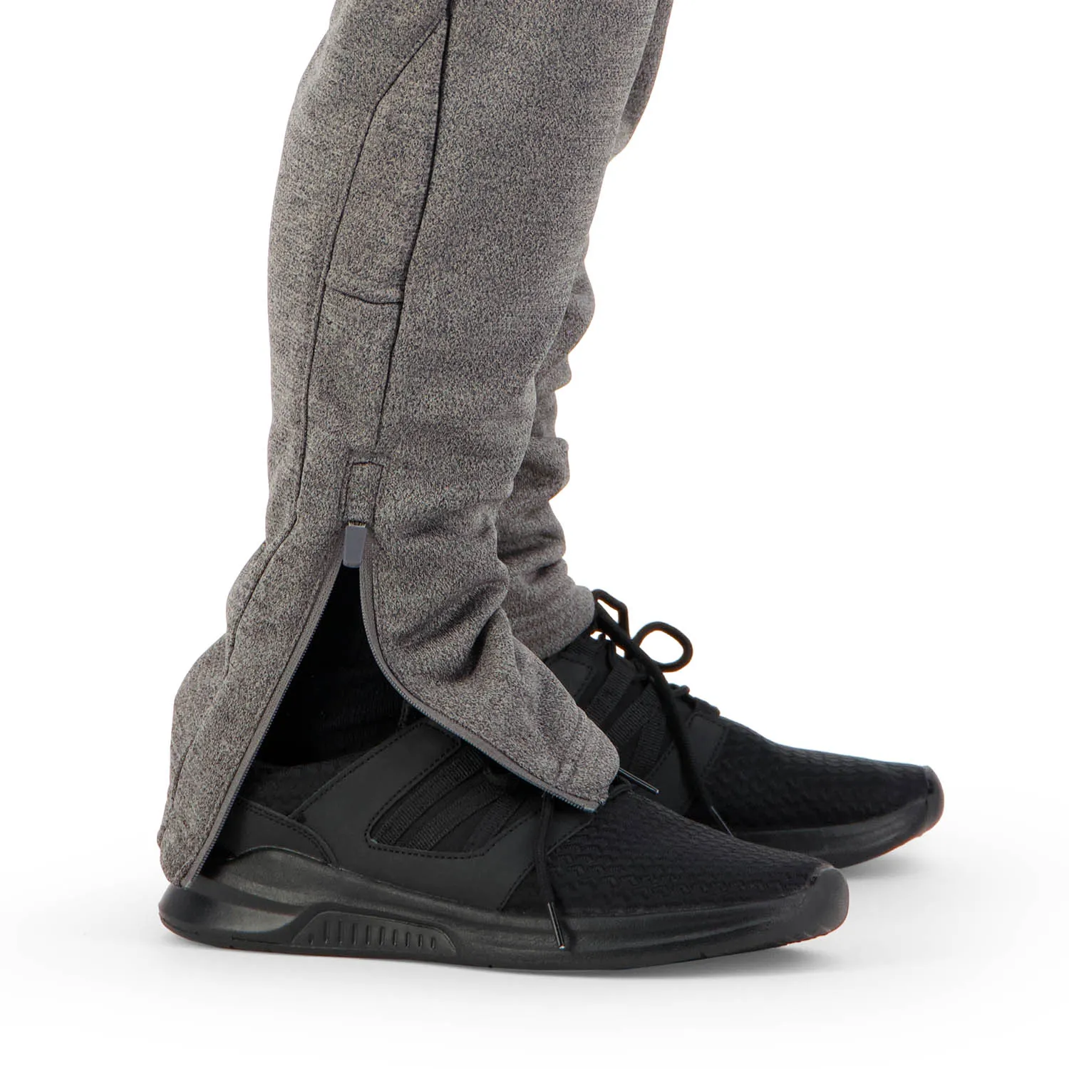 Canterbury Boys Poly Knit Pant - Black Grey Marle
