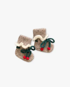 Cherry Booties |beigebrown| In stock (9-12m)