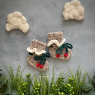 Cherry Booties |beigebrown| In stock (9-12m)