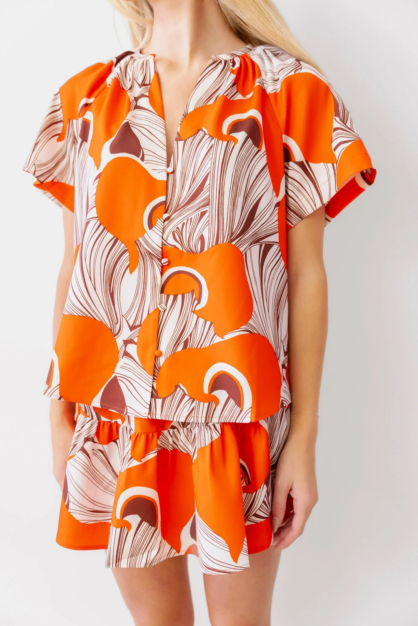 Crosby Cooper Top in Bolga Fan