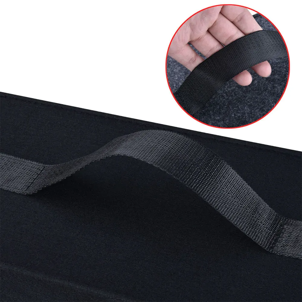 Custom Text For Soft Felt Car Bag Organizer, Compatible with All Cars, Folding Car Storage Box Non Slip Fireproof Car Trunk Organizer MG12990