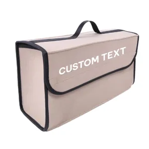 Custom Text For Soft Felt Car Bag Organizer, Compatible with All Cars, Folding Car Storage Box Non Slip Fireproof Car Trunk Organizer MG12990