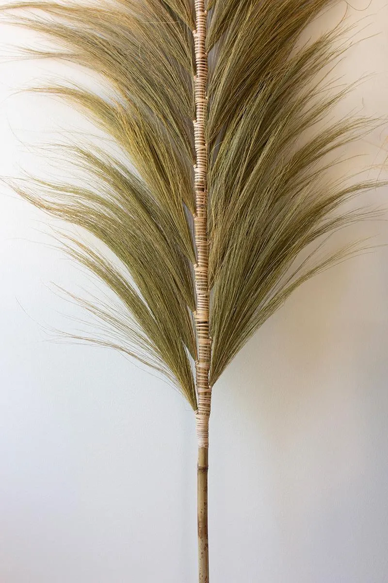Decorative Palm Fans with Bamboo Stems (Pack of 6)