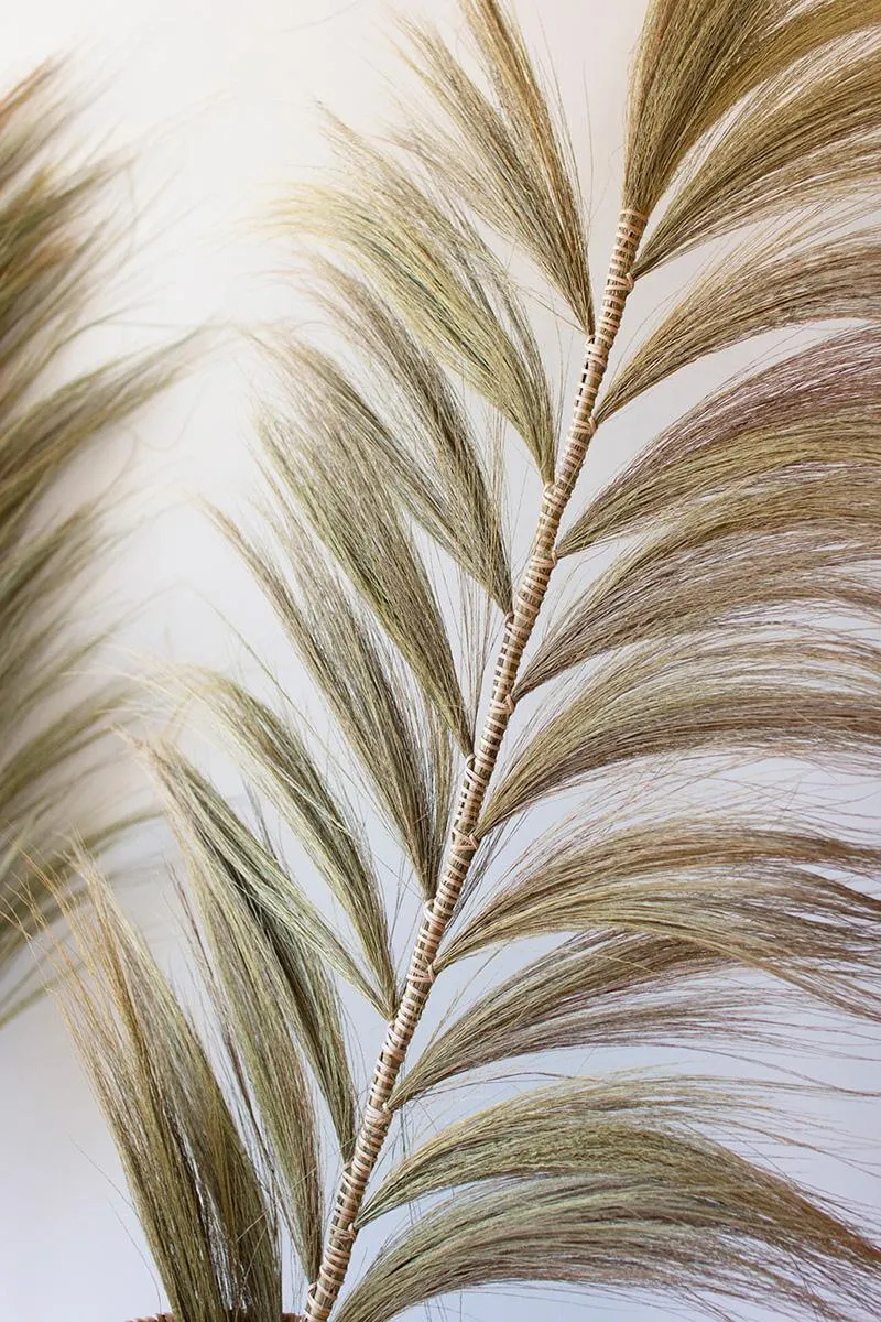 Decorative Palm Fans with Bamboo Stems (Pack of 6)
