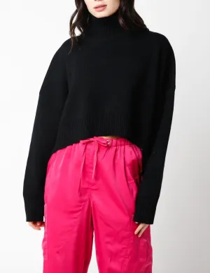Drop Shoulder Turtleneck Sweater