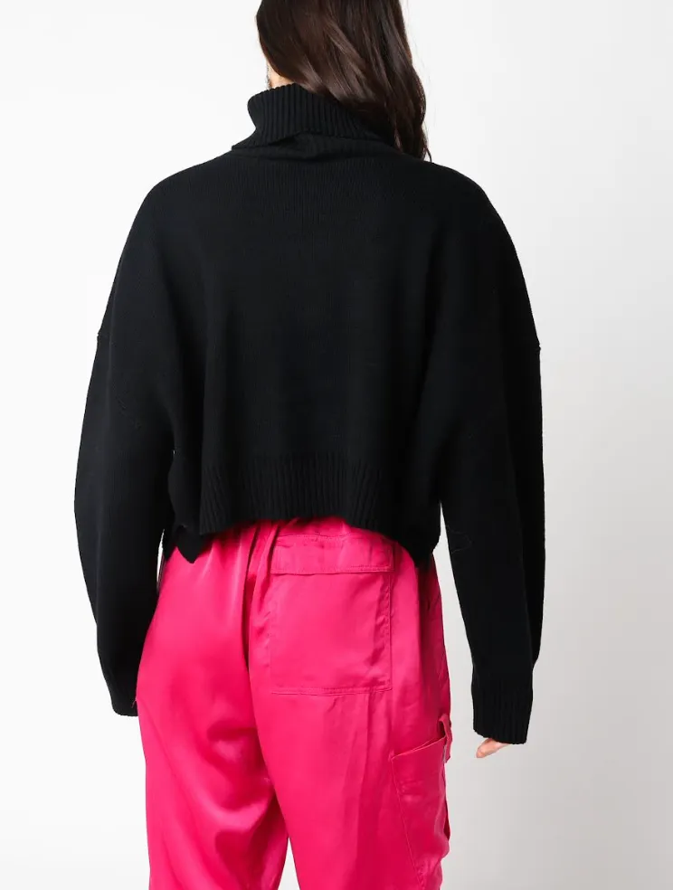 Drop Shoulder Turtleneck Sweater