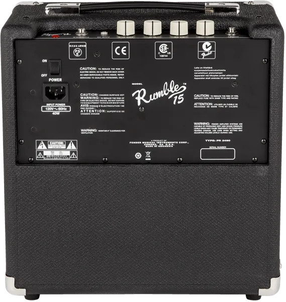 Fender Rumble™ 15 (V3), 230V UK, Black/Silver