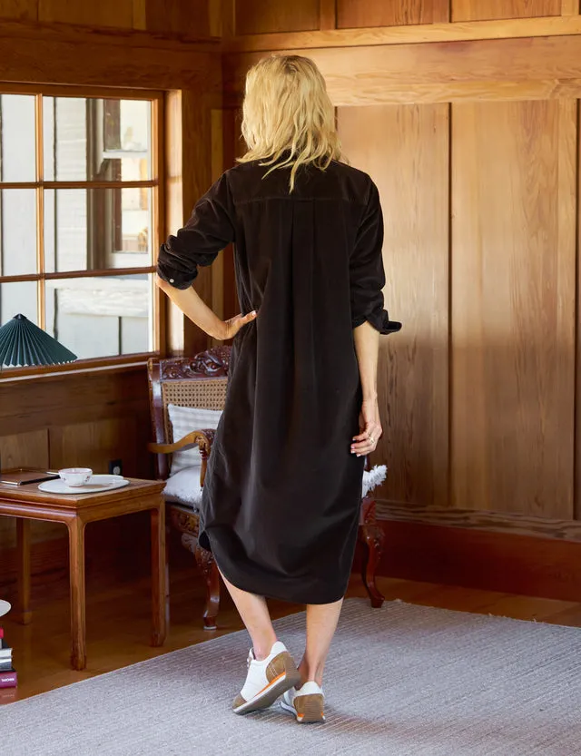 Frank  & Eileen -  Rory Maxi Shirtdress - Espresso