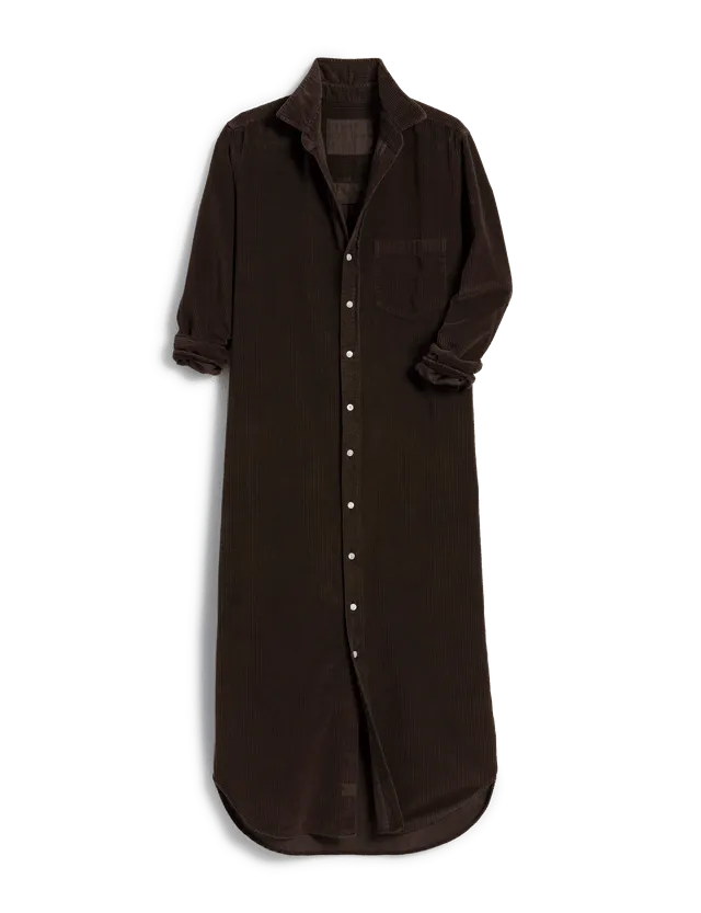 Frank  & Eileen -  Rory Maxi Shirtdress - Espresso