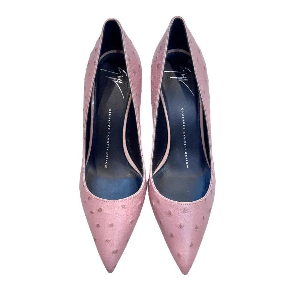 Giuseppe Zanotti Pink Ostrich Pumps, 36