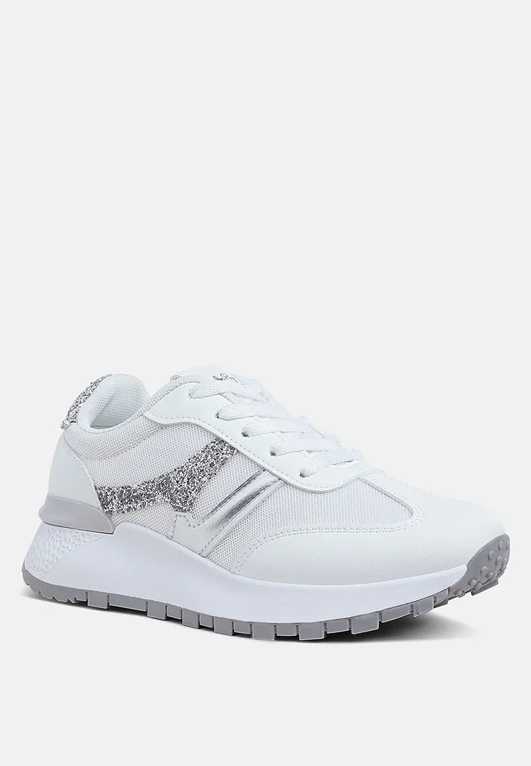 Glitter Detail Chunky Sneakers By RUW
