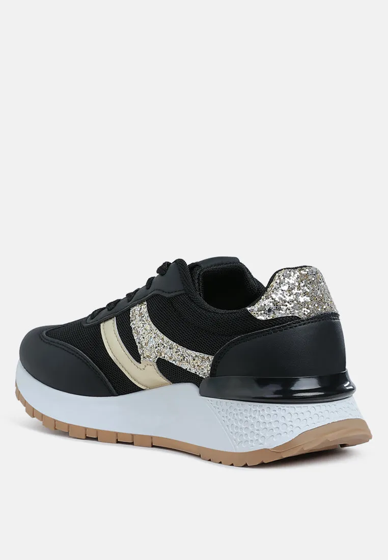 Glitter Detail Chunky Sneakers By RUW