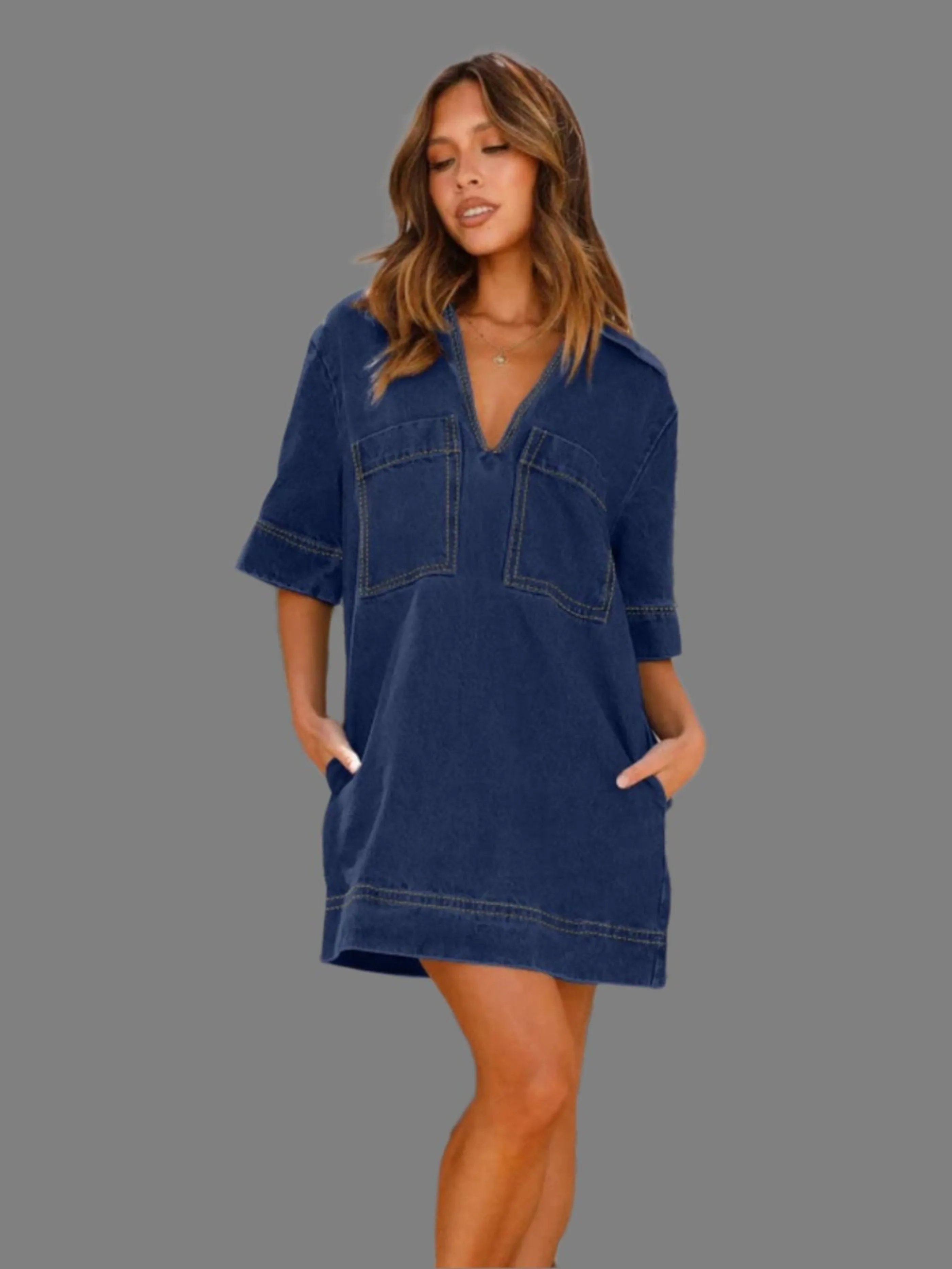 GYPSY - Johnny Collar Denim Dress