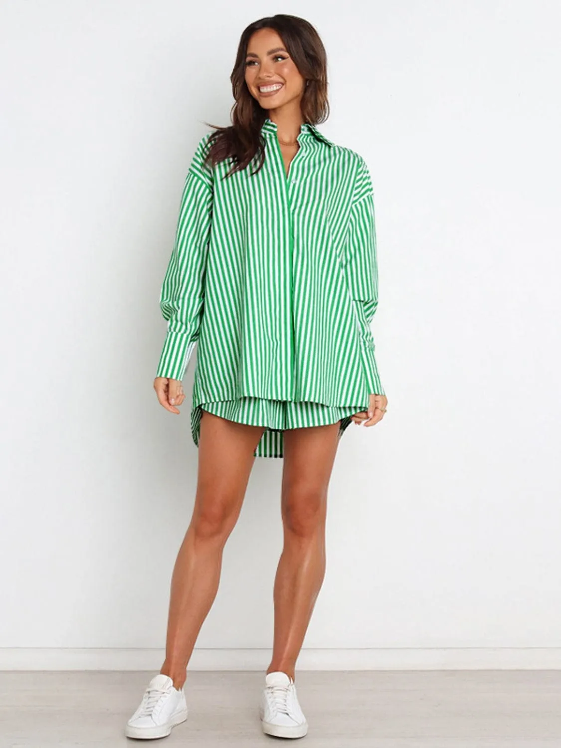 GYPSY - Striped Shirt & Shorts Set