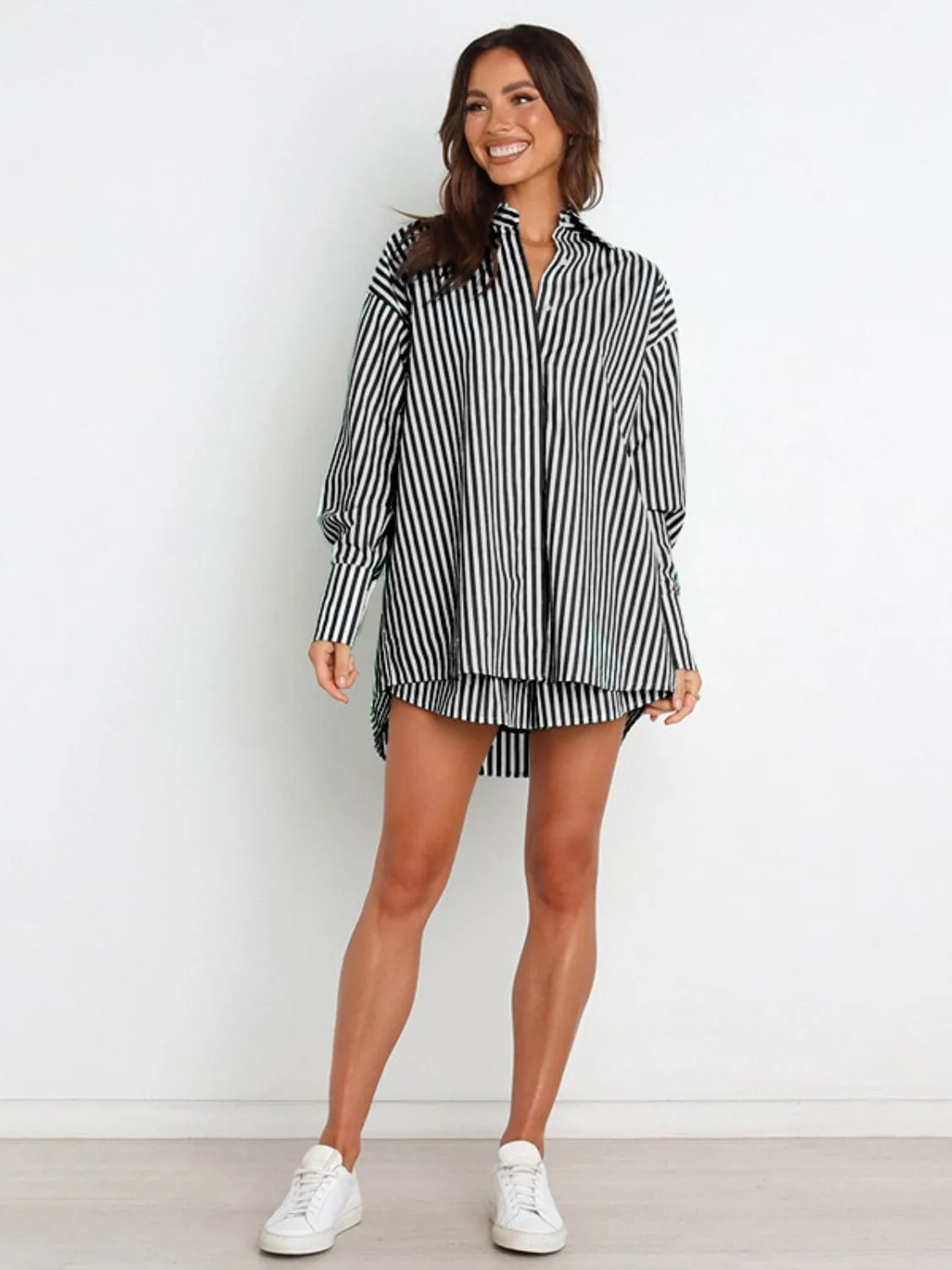 GYPSY - Striped Shirt & Shorts Set