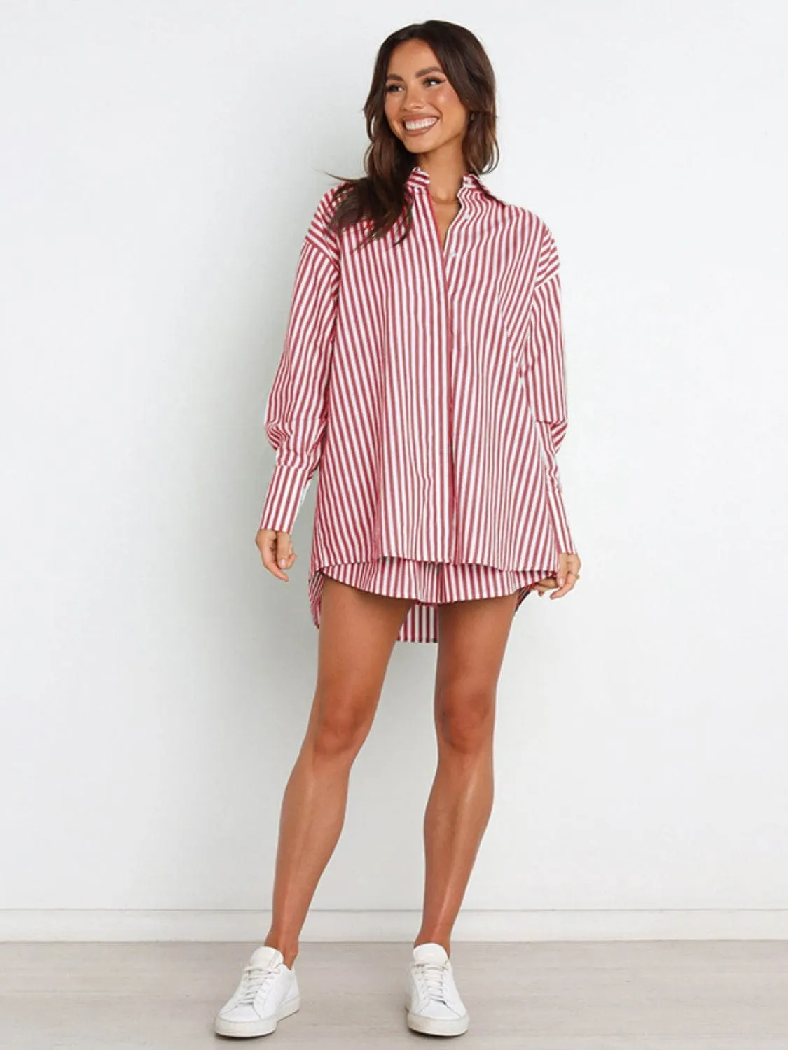 GYPSY - Striped Shirt & Shorts Set