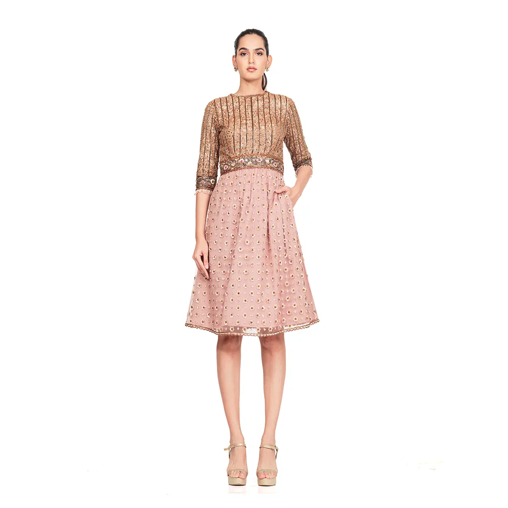 Hand Embroidered Sequin Dress
