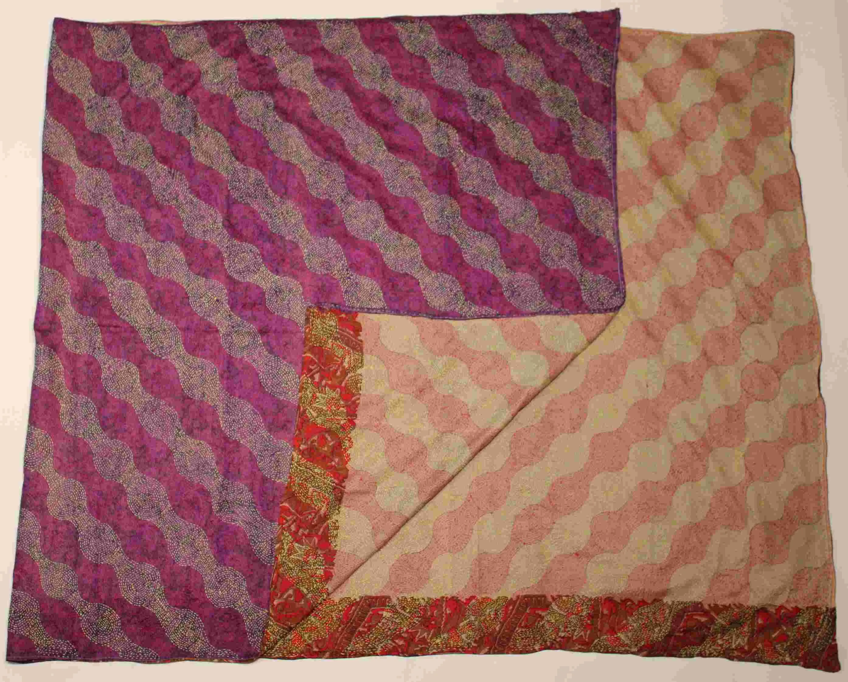 Hand-stitched Silk Throw