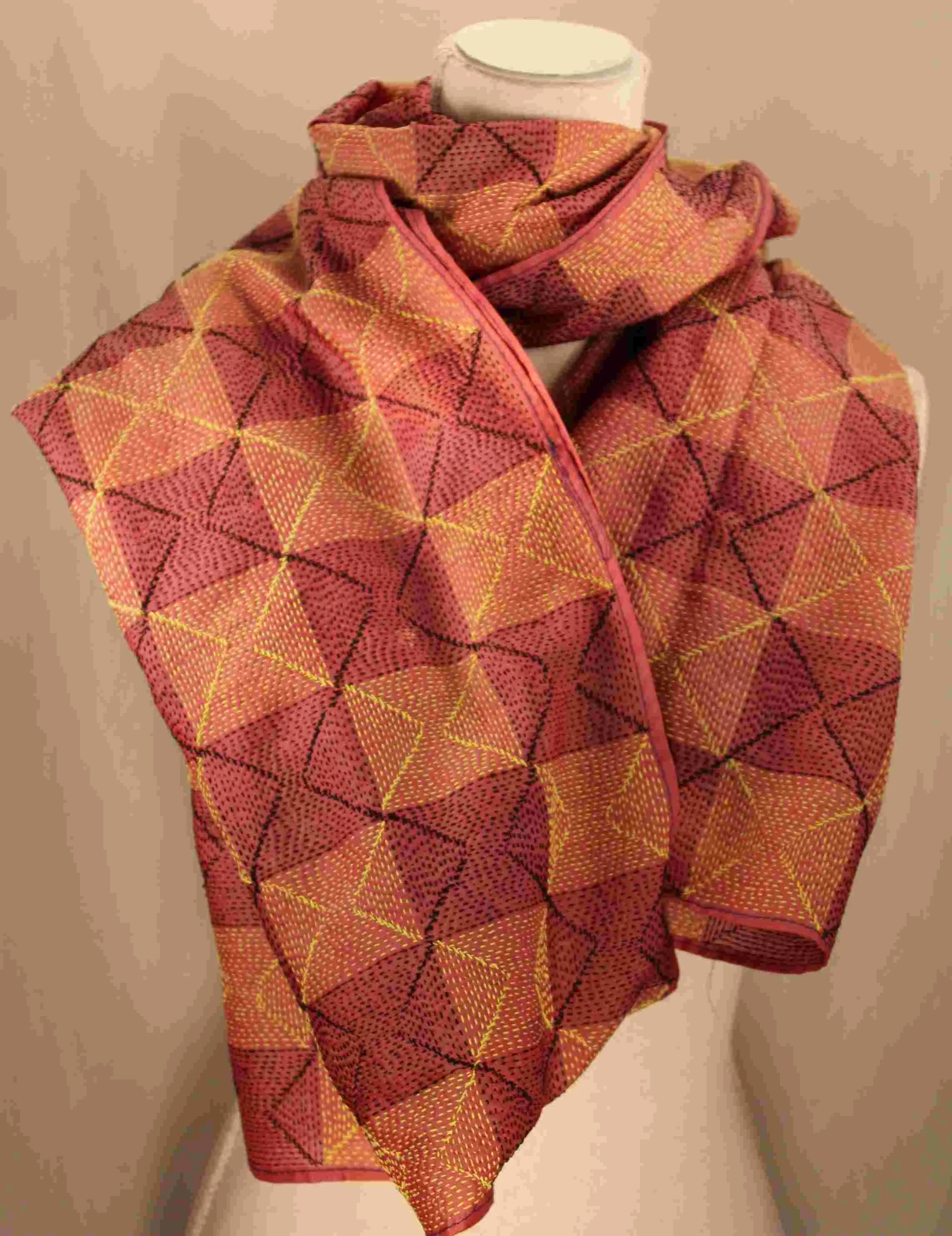 Hand-stitched Silk Throw